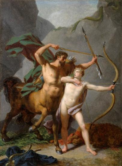 Baron Jean-Baptiste Regnault L'education d'Achille par le centaure Chiron France oil painting art
